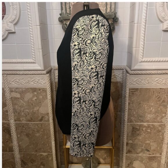 Bar III Front Row. Size L Metallic Black Silver. Whimsigoth Open Jacket. B70 - Picture 3 of 5